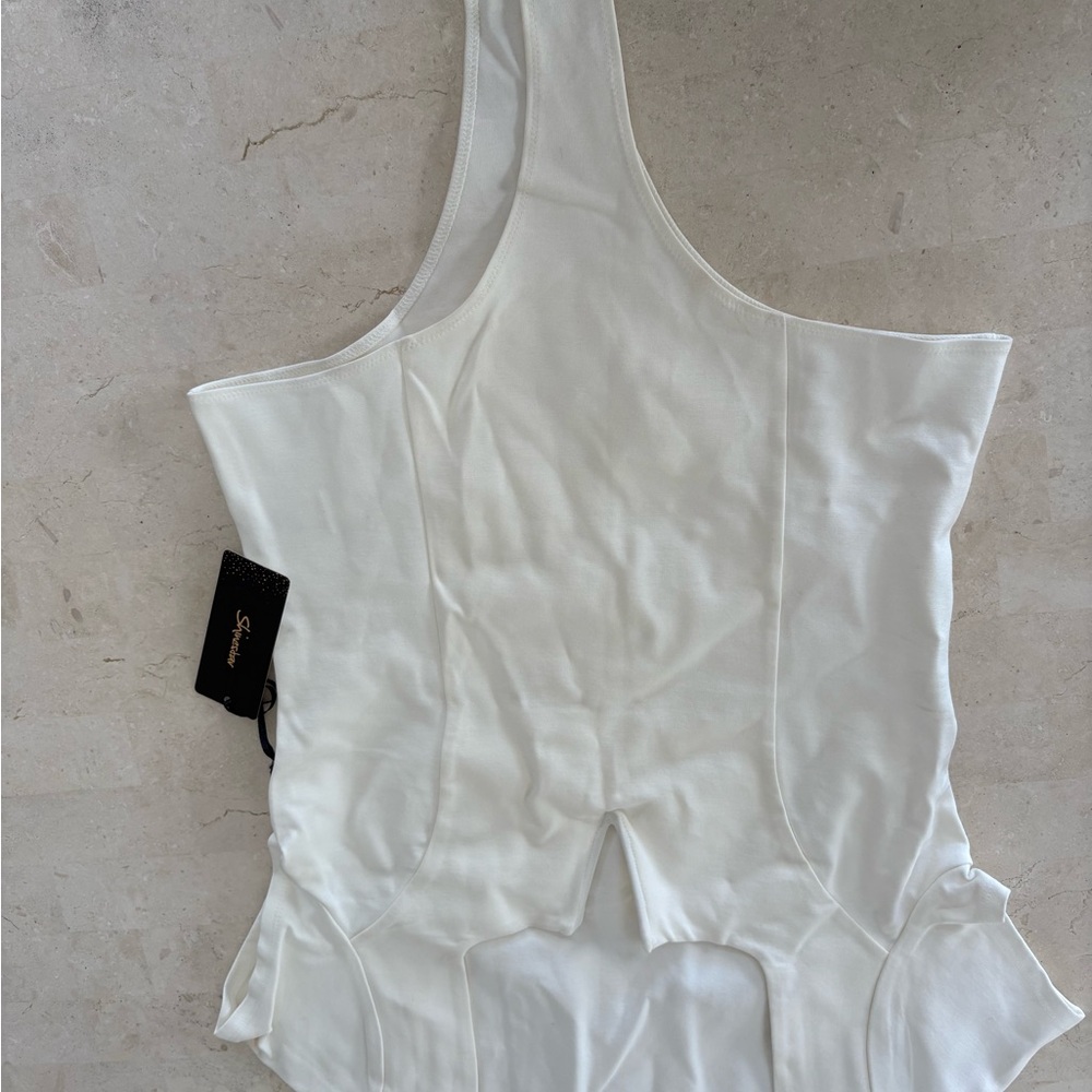 White Sleeveless Top